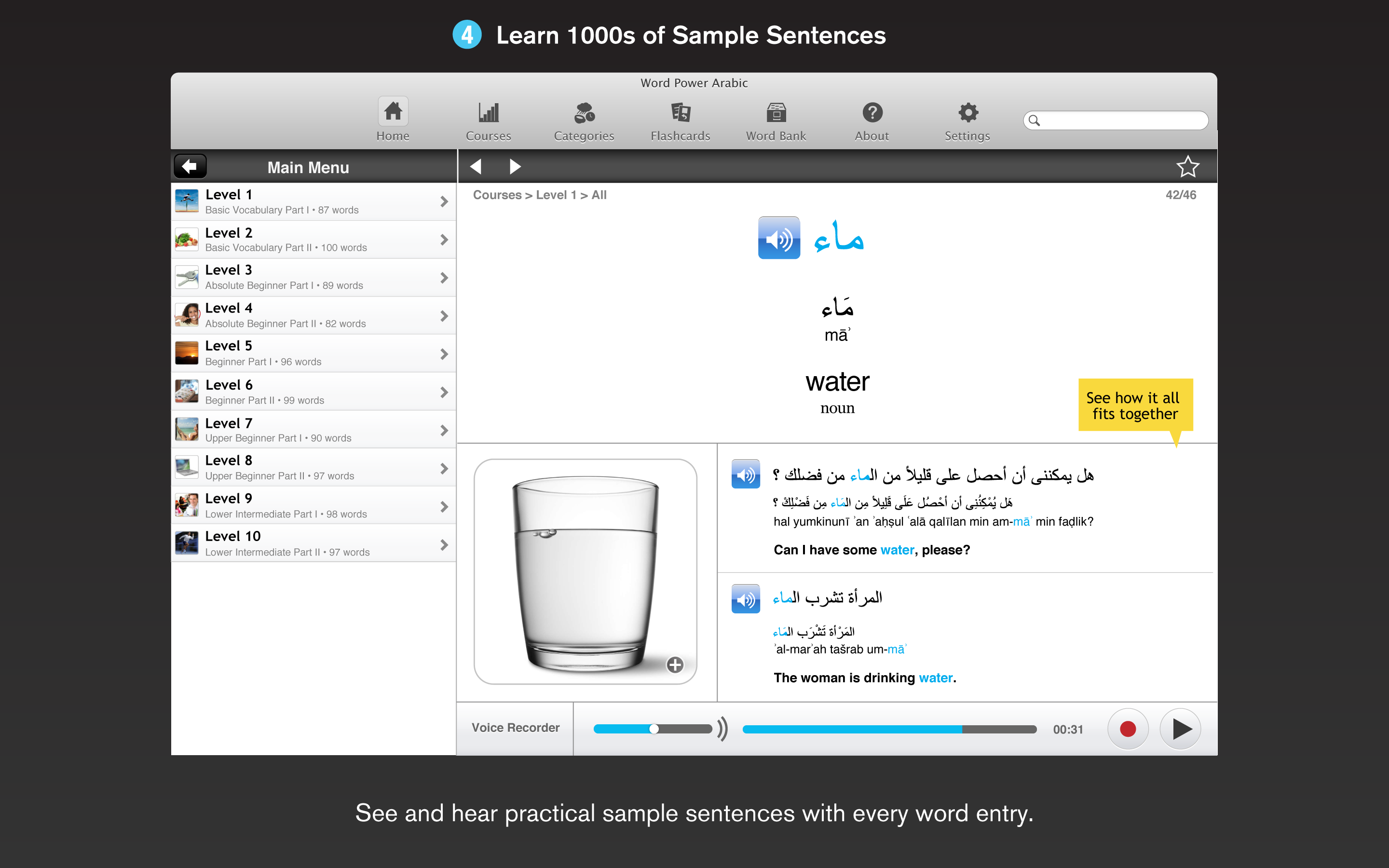 Screenshot 4 - Learn Arabic - Gengo WordPower 